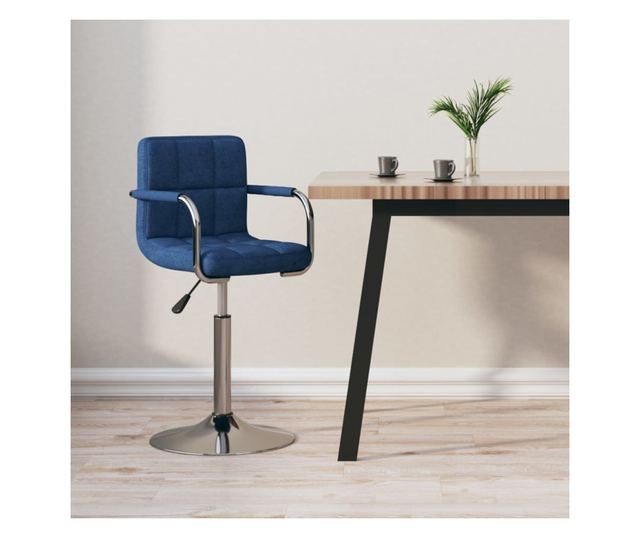 Barski stol, moder, tekstilni material