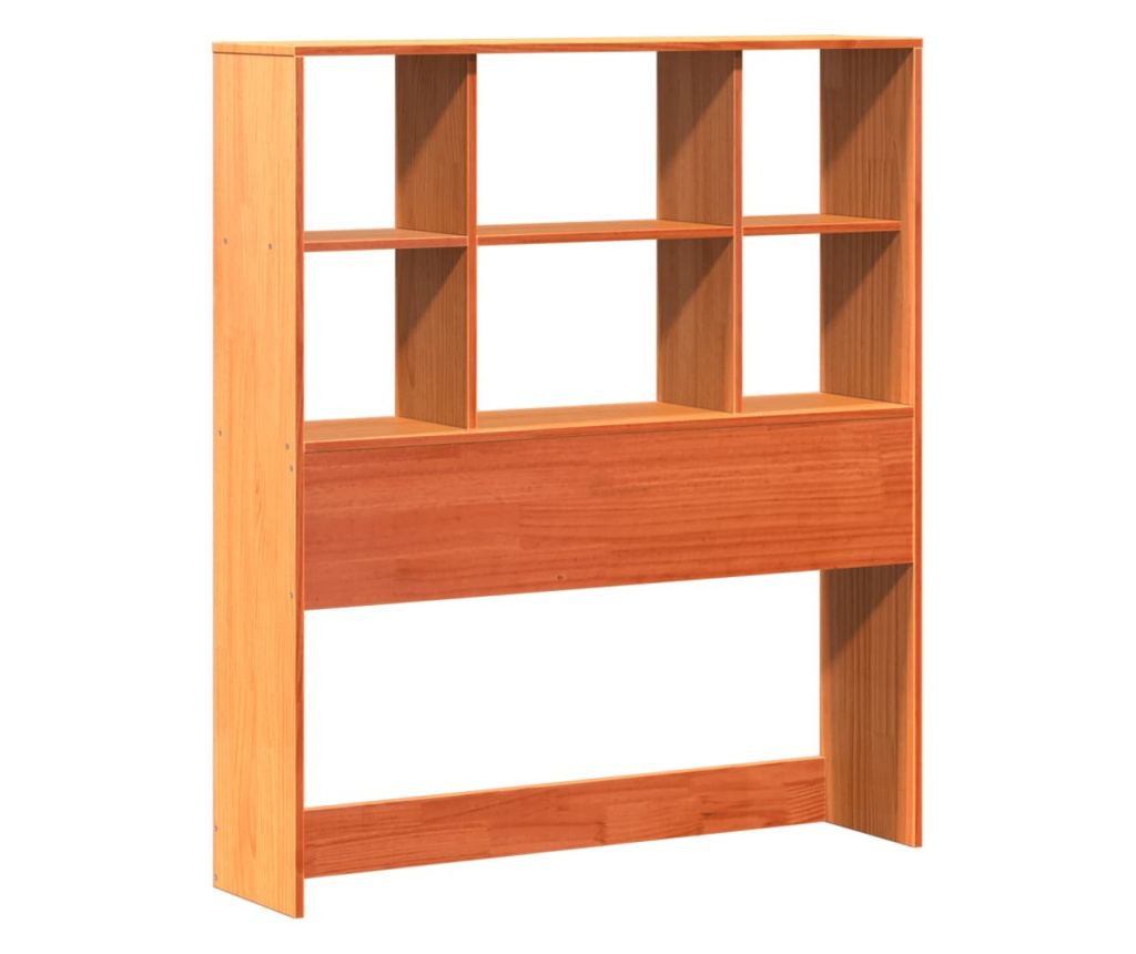 viaszbarna tömör fenyőfa fejtámla tárolóval 90 cm - 3