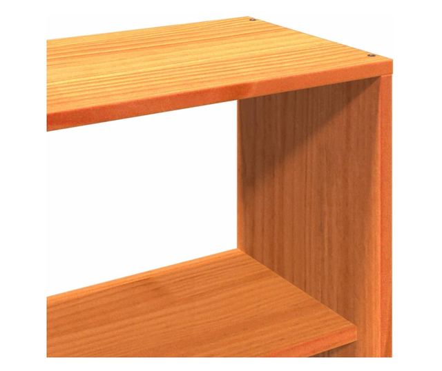 viaszbarna tömör fenyőfa fejtámla tárolóval 140 cm