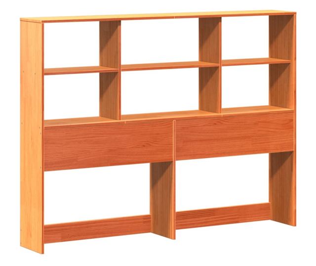 viaszbarna tömör fenyőfa fejtámla tárolóval 140 cm