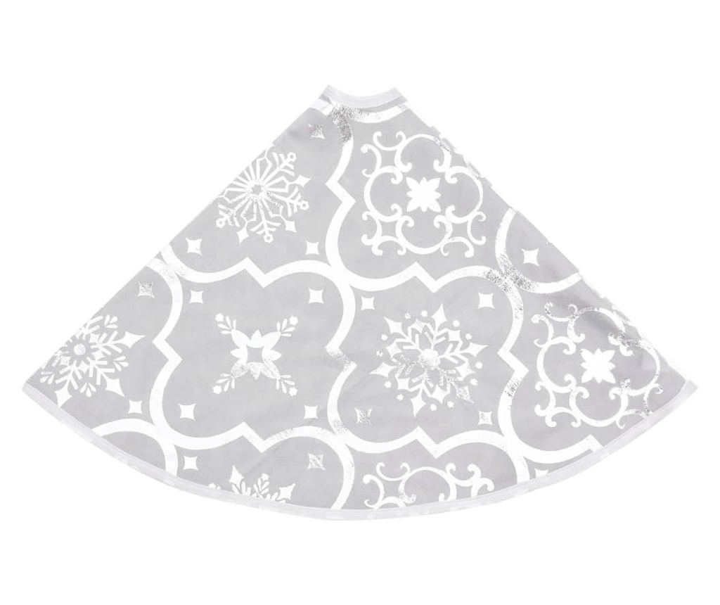 Suknja za božićno drvce s čarapom, bijela, 90 cm, tkanina - 5