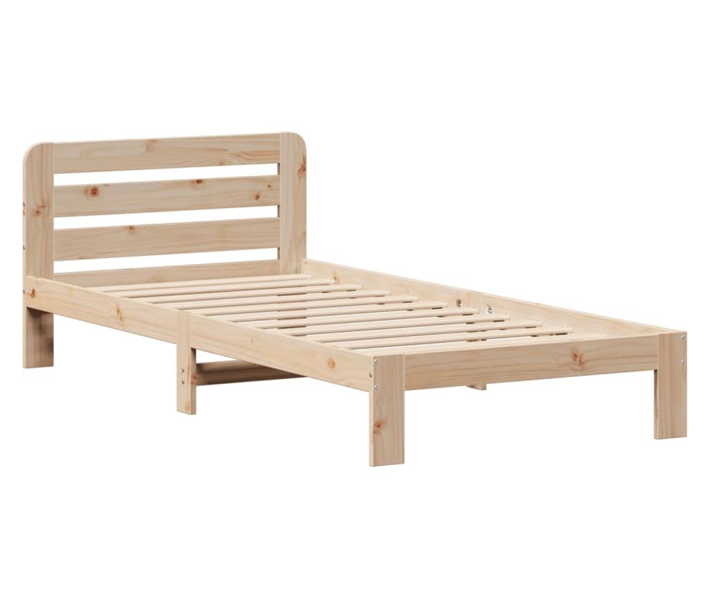 tömör fenyőfa ágy matrac nélkül 75 x 190 cm - 3