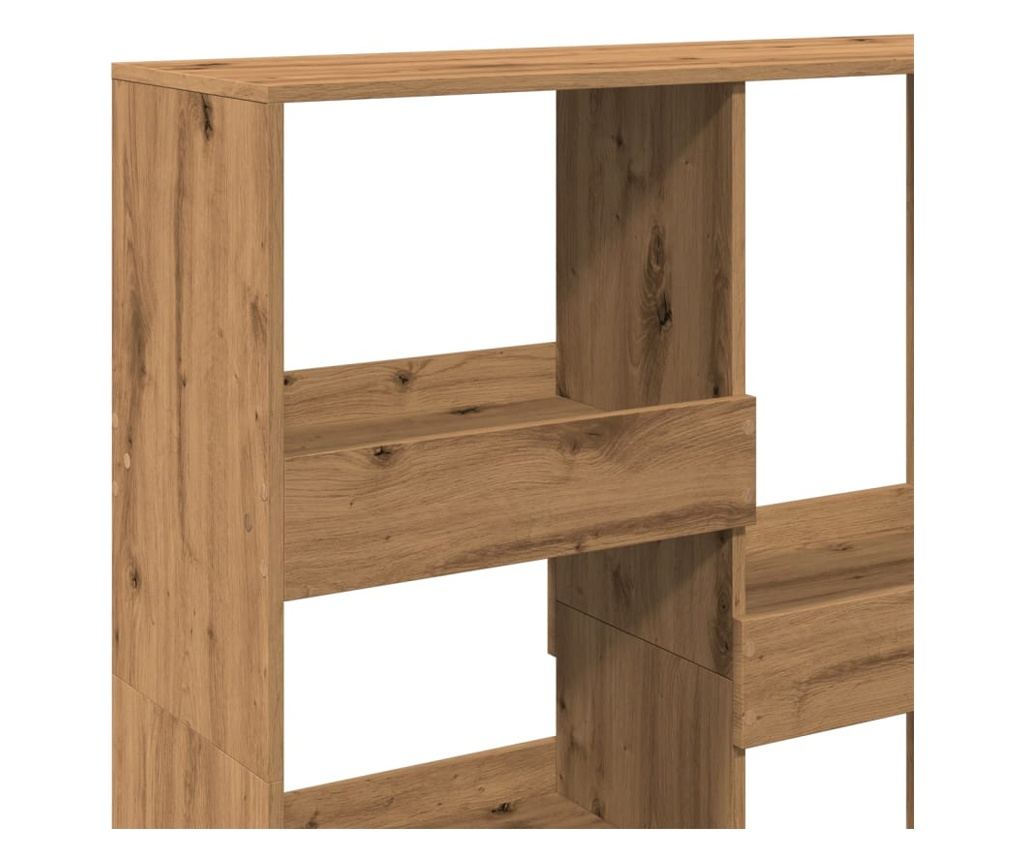 kézműves tölgy színű könyvszekrény/térelválasztó 100x33x115 cm - 7