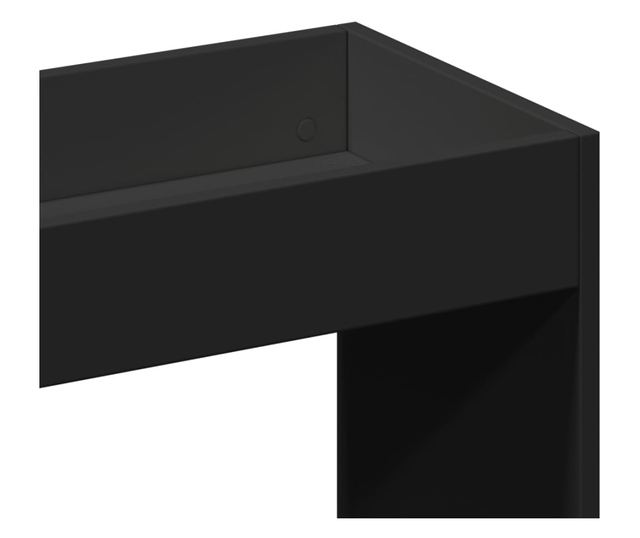 fekete szerelt fa magasszekrény 63 x 33 x 140 cm