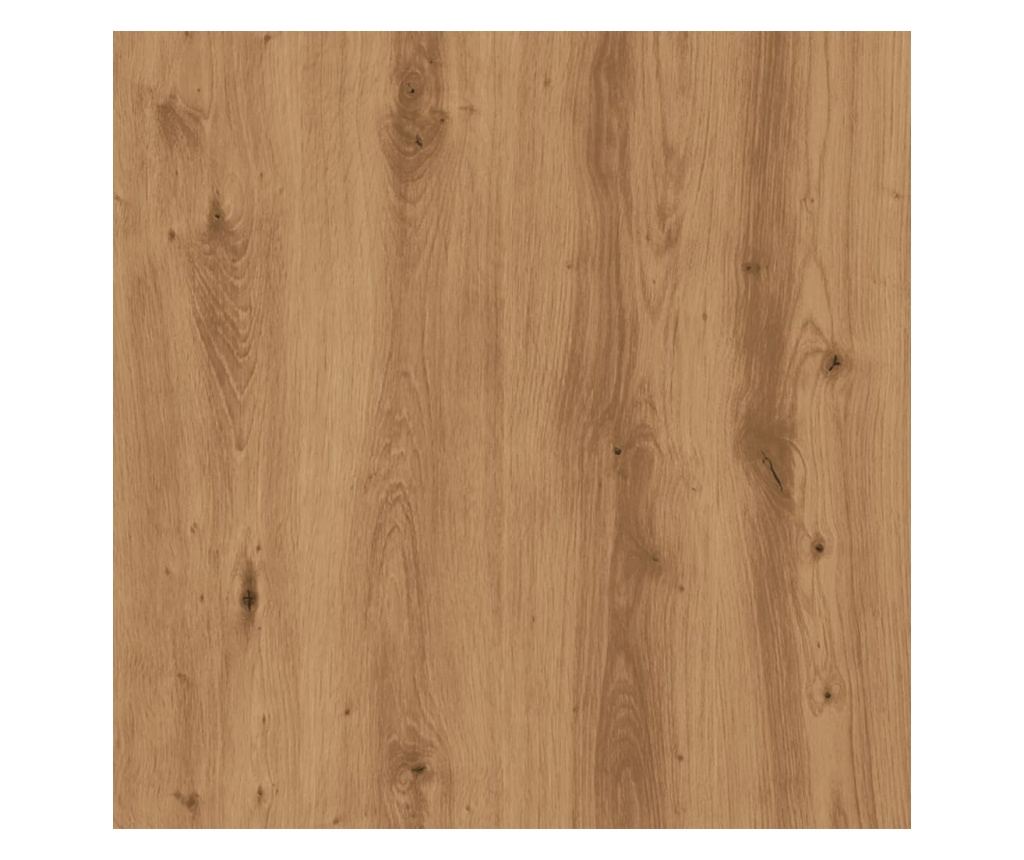 kézműves tölgy színű szerelt fa faliszekrény 50 x 15 x 100 cm - 8