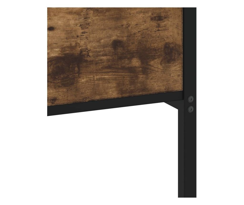Kovový rám postele bez matrace kouřový dub 107 x 203 cm - 8