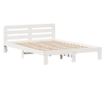 fehér tömör fenyőfa ágy matrac nélkül 120 x 190 cm