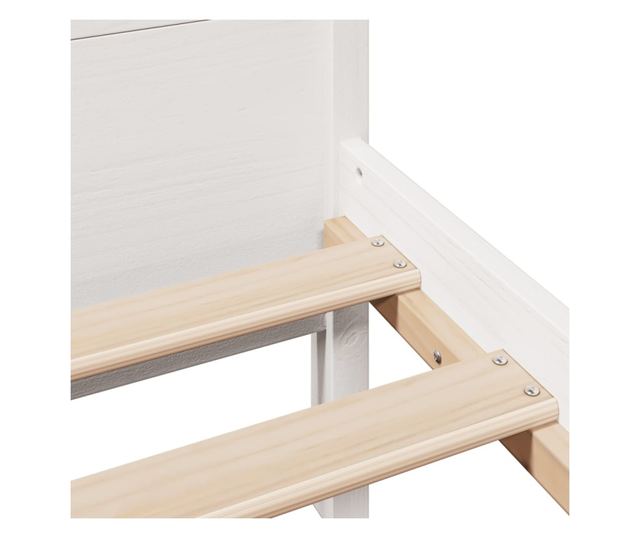 fehér tömör fenyőfa ágy matrac nélkül 90 x 200 cm