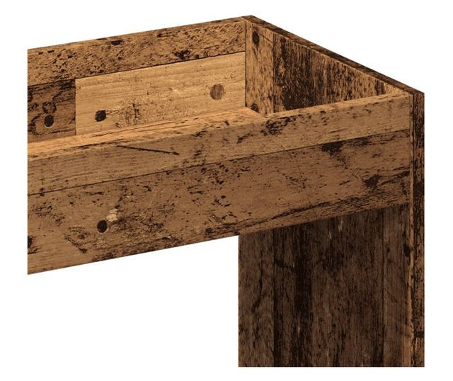 antik fa színű szerelt fa magasszekrény 92 x 33 x 100 cm