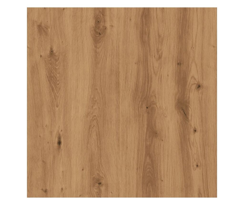 kézműves tölgy színű szerelt fa dohányzóasztal 90 x 45 x 35 cm - 8