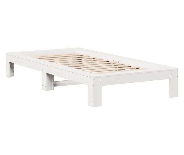 fehér tömör fenyőfa ágykeret matrac nélkül 90 x 190 cm