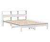 Рамка за легло без матрак, бяла, 135x190 см, масивна борова дървесина thumbnail 3
