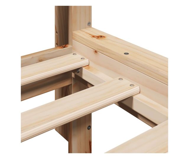 tömör fenyőfa könyvespolcos ágy matrac nélkül 90 x 190 cm