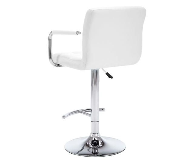 Barski stoli, 2 kosa, beli, umetno usnje