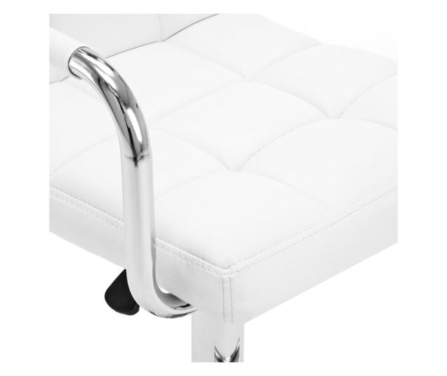 Barski stoli, 2 kosa, beli, umetno usnje