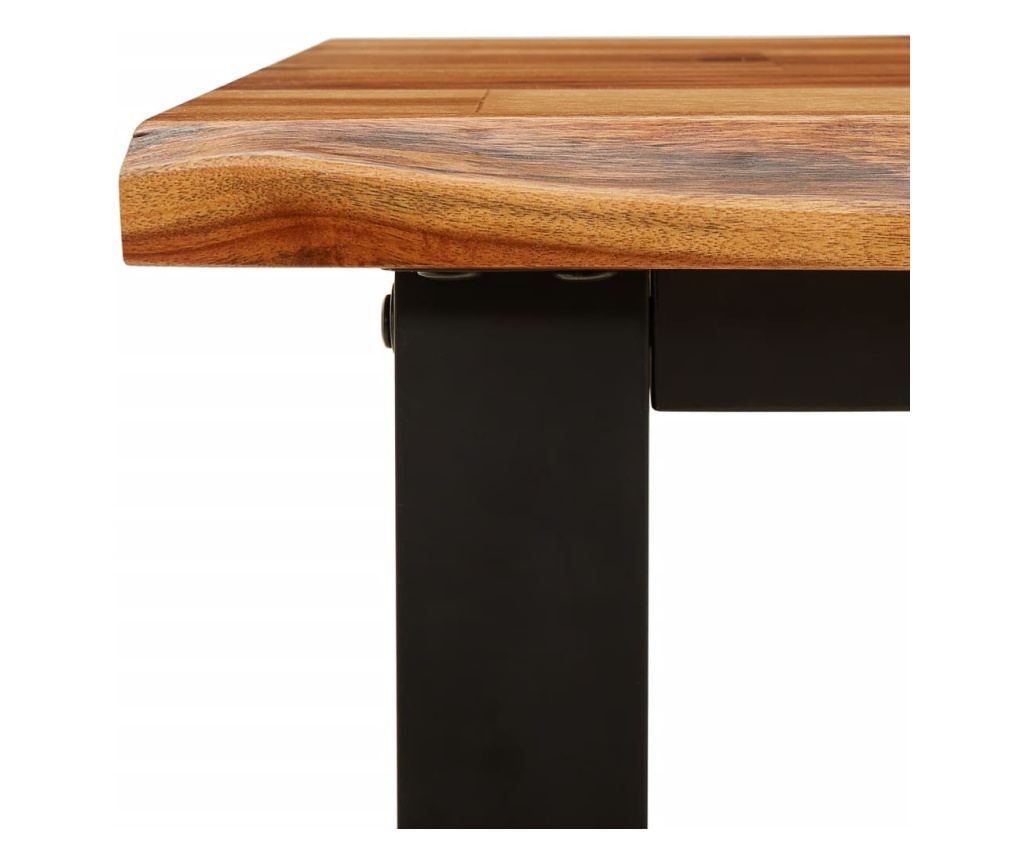 Комплект за хранене от 3 части, естествени ръбове, масивен акациев дървен материал - 10