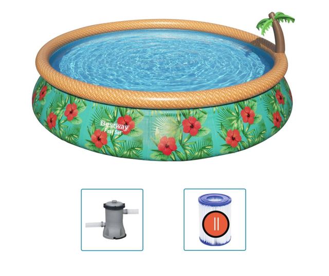Fast Set Надуваем комплект басейн Paradise Palms 457x84 см