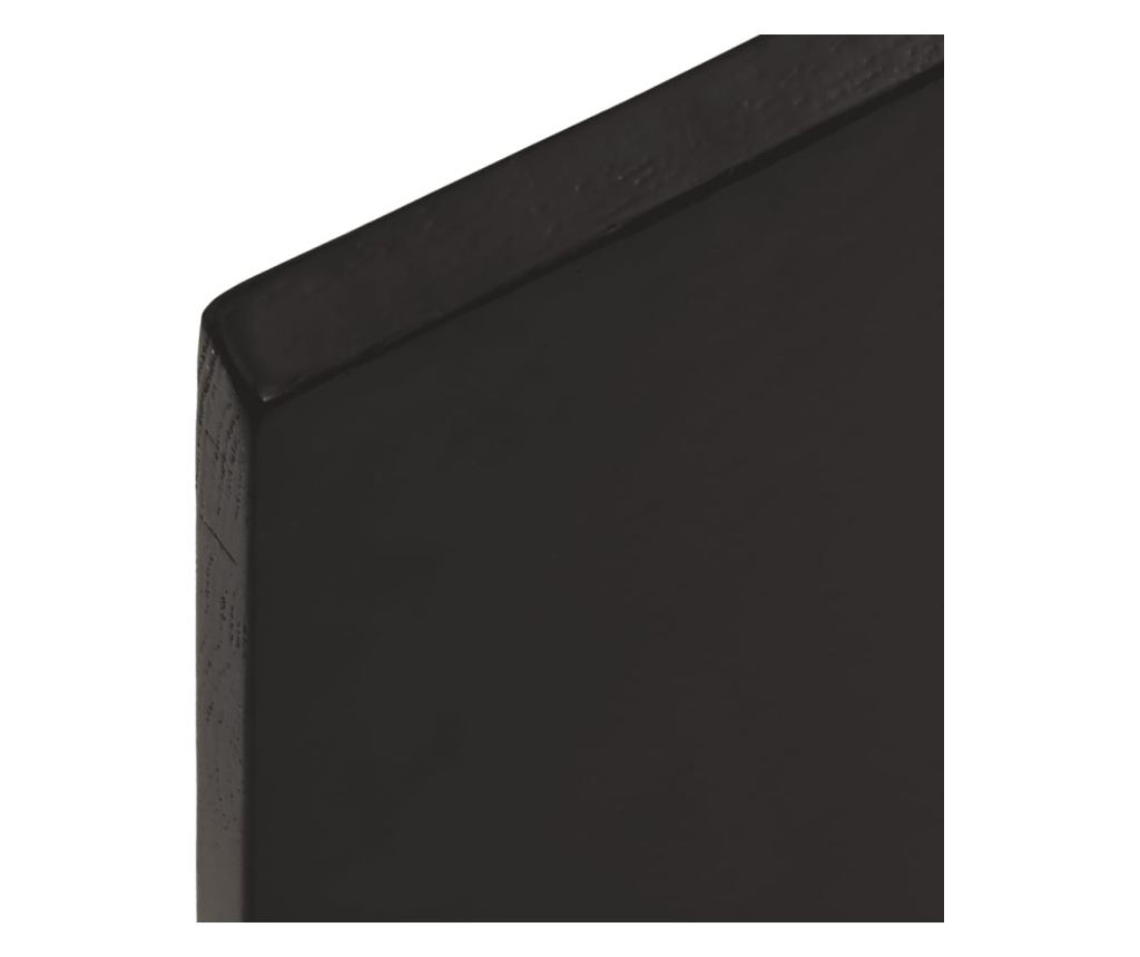 Плот за баня тъмнокафяв 40x40x(2-4) см обработено масивно дърво - 7