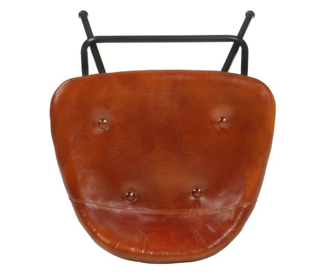 Barski stoli, 4 kosi, rjavi, pravo usnje