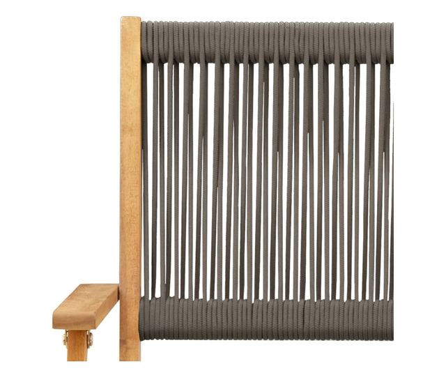 2 db szürke tömör akácfa és polipropilén kerti szék