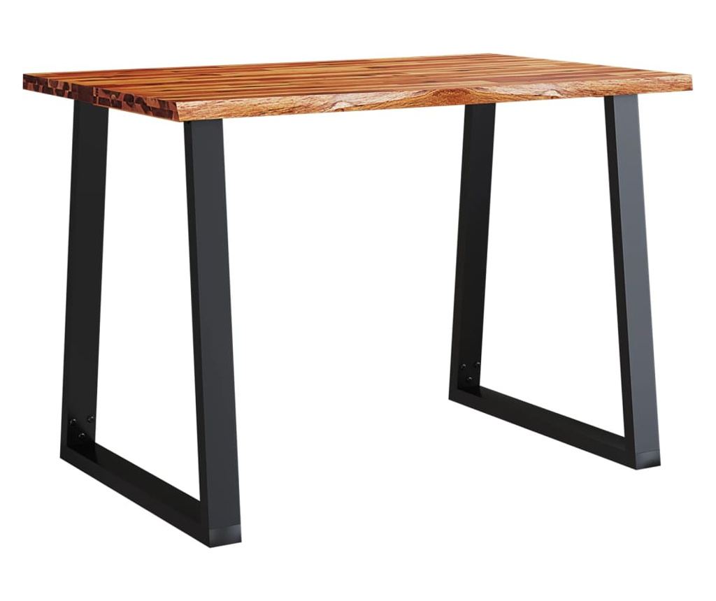 Комплект за хранене от 3 части, естествени ръбове, масивен акациев дървен материал - 3