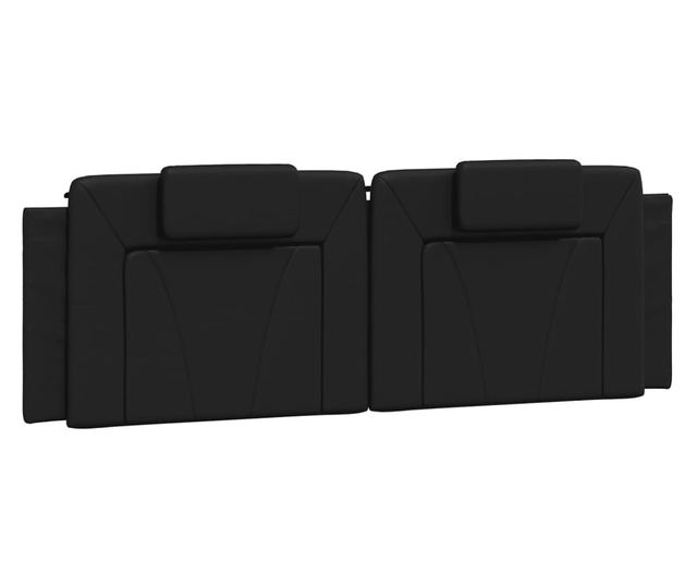 Легло с матрак, черно, 160x200 см, изкуствена кожа