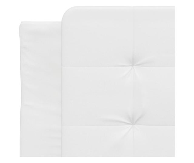 Легло с матрак, бяло, 90x200 см, изкуствена кожа