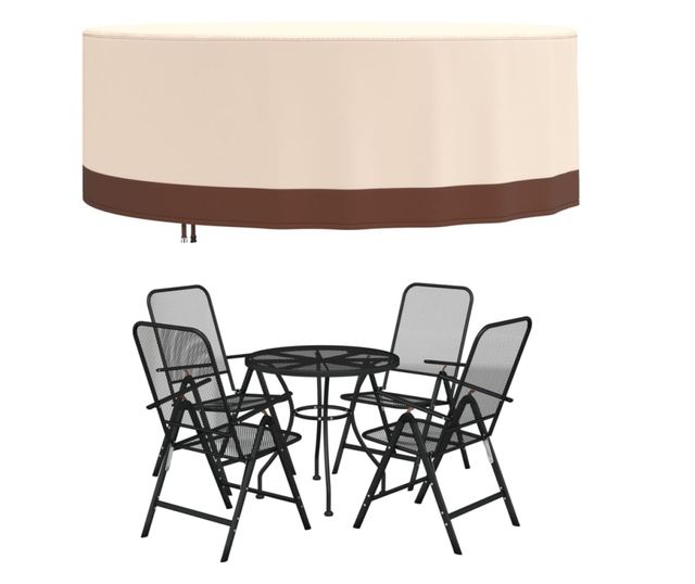 Покривала за градински мебели 2 бр Ø 244x71 см 600D Оксфорд