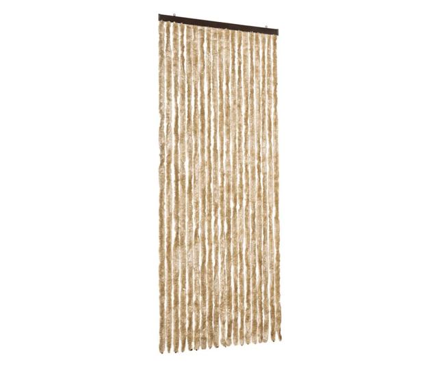Завеса против насекоми, бежова, 56x200 см, шенил