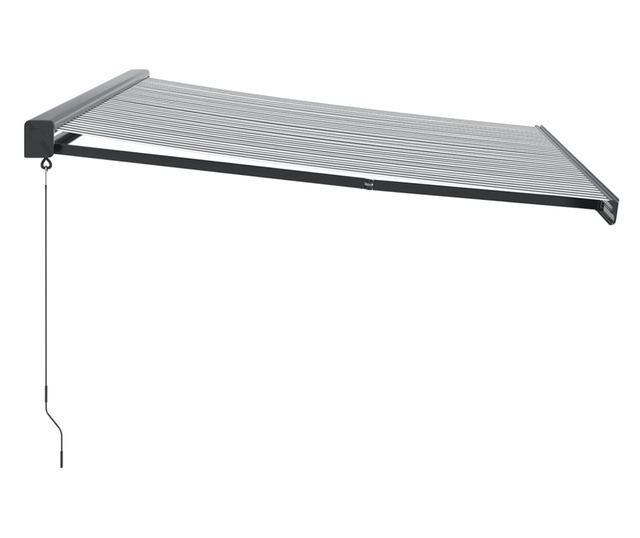 Прибираща се тента антрацит и бял 4,5x3 м плат и алуминий