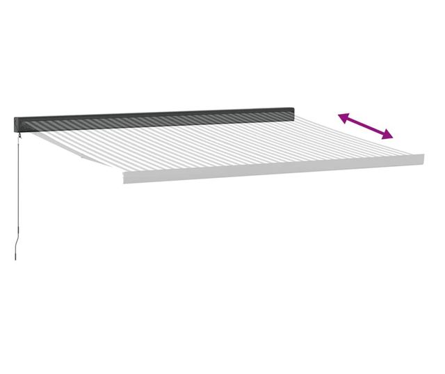 Прибираща се тента антрацит и бял 4,5x3 м плат и алуминий