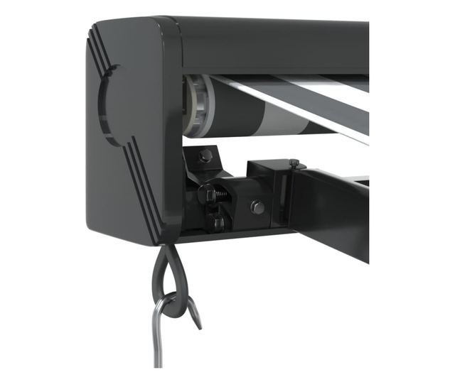 Прибираща се тента антрацит и бял 4,5x3 м плат и алуминий