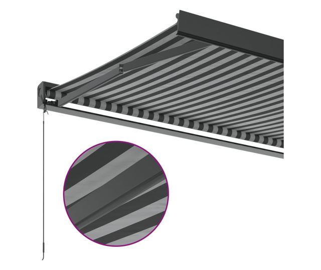 Прибираща се тента антрацит и бял 4,5x3 м плат и алуминий