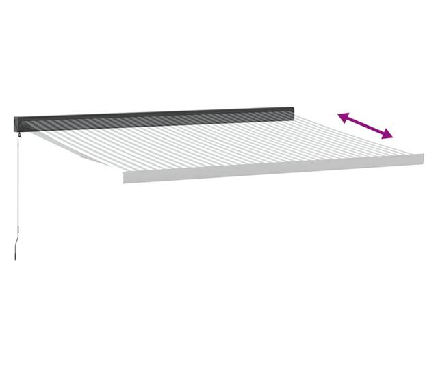 Прибираща се тента антрацит и бял 4x3 м плат и алуминий