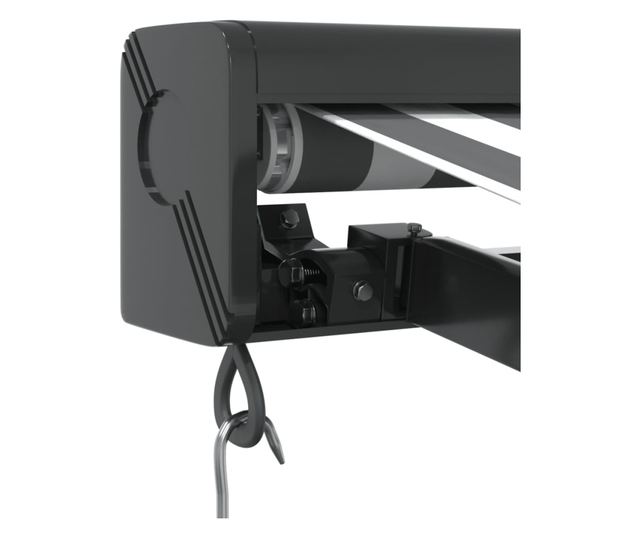 Прибираща се тента антрацит и бял 4x3 м плат и алуминий