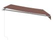 Ръчно прибираща се тента, кафява, 300x250 см