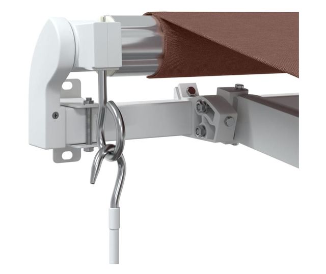 Ръчно прибираща се тента, кафява, 300x250 см