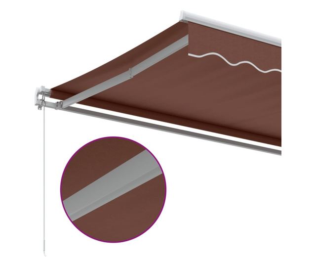 Ръчно прибираща се тента, кафява, 300x250 см