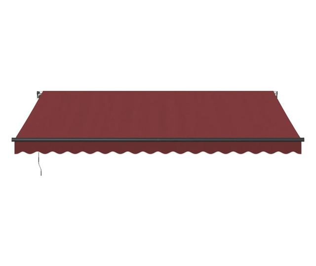 Ръчно прибираща се тента, бордо, 450x350 см