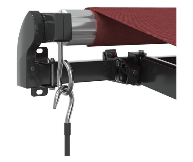 Ръчно прибиращ се тента, бордо, 450x300 см