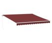 Ръчно прибираща се тента, бордо, 400x300 см