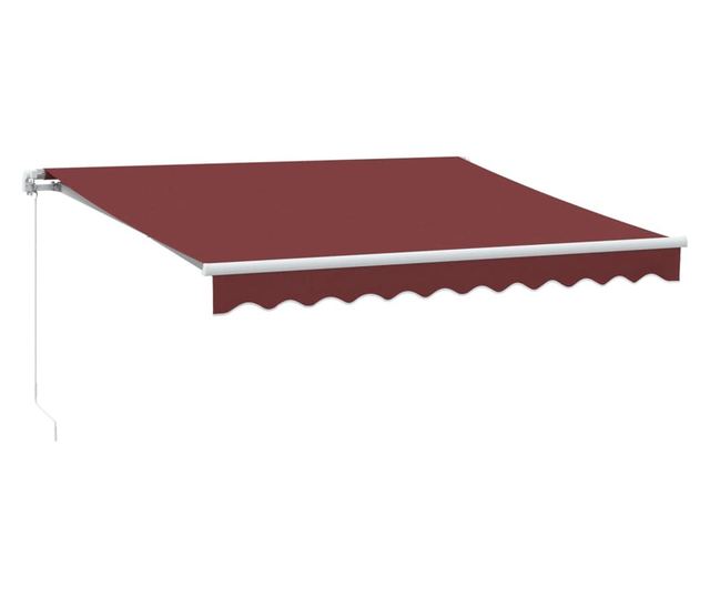 Ръчно прибираща се тента, бордо, 300x250 см