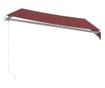 Ръчно прибираща се тента, бордо, 300x250 см