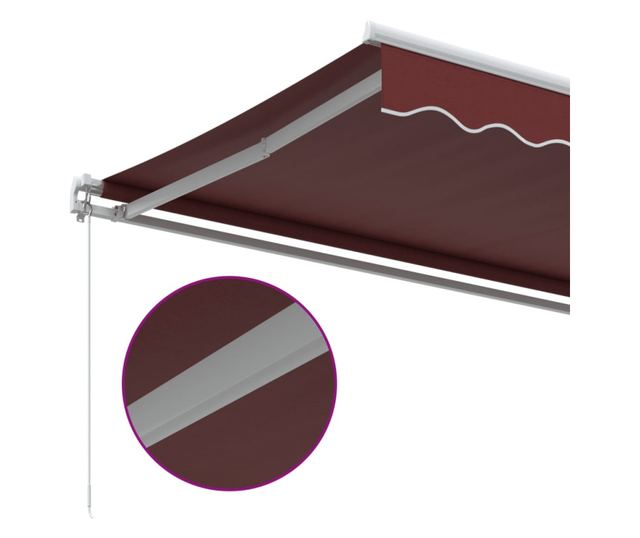 Ръчно прибираща се тента, бордо, 300x250 см
