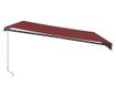 Ръчно прибираща се тента, бордо, 450x350 см