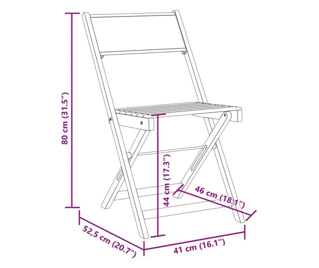 Сгъваеми градински столове 6 бр синьо-бял плат и дърво масив