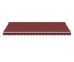 Автоматично прибираща се тента с LED, бордо, 500x300 см