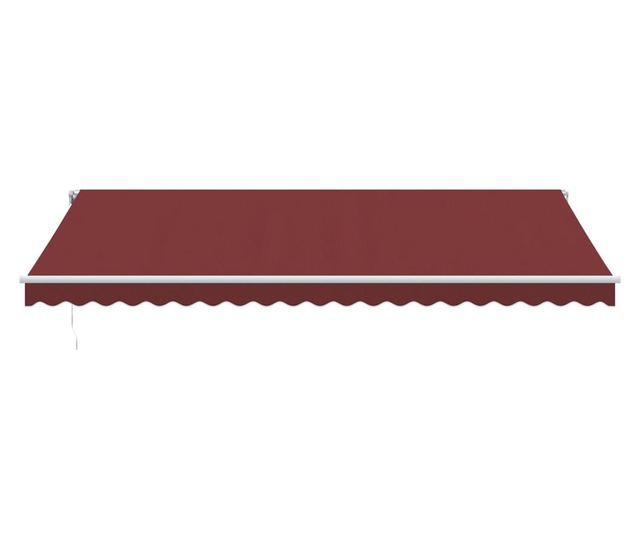 Автоматично прибираща се тента с LED, бордо, 500x300 см