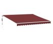 Автоматично прибираща се тента с LED, бордо, 400x300 см