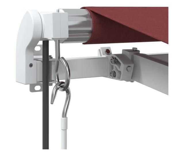 Автоматично прибираща се тента с LED, бордо, 400x300 см